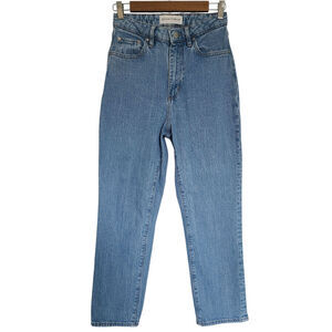 Denim Forum High-Rise Straight-Leg Jeans Size 26